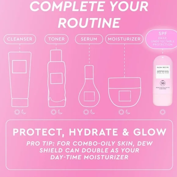 Glow Recipe Watermelon Glow Dew Shield Hydrating Fluid w/Niacinamide SPF 30, NIB - Picture 7 of 8